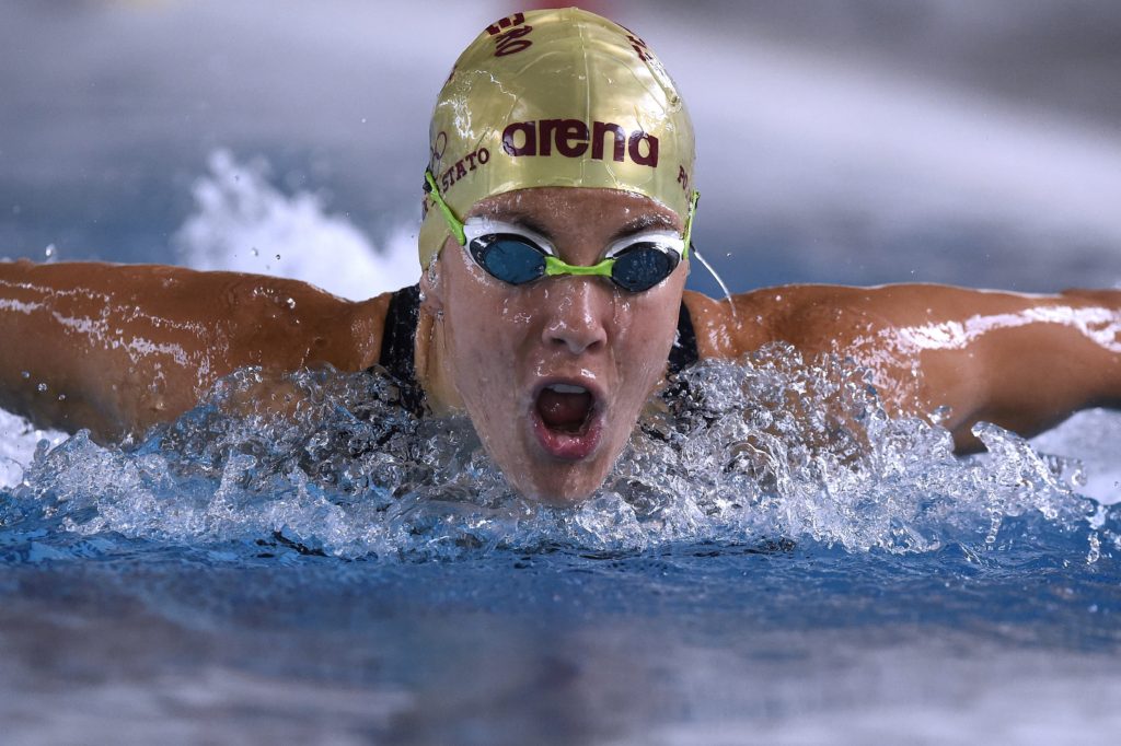 Kecskemét, 2016. július 16. Szilágyi Liliána úszó edz a kecskeméti sportuszodában 2016. július 15-én. A sportoló 100 és 200 méteres pillangóúszásban indul a riói olimpián. MTI Fotó: Kovács Tamás