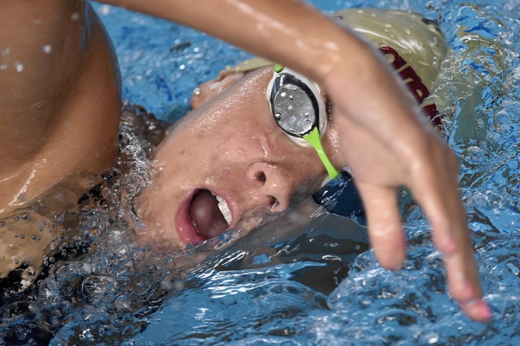 Kecskemét, 2016. július 16. Szilágyi Liliána úszó edz a kecskeméti sportuszodában 2016. július 15-én. A sportoló 100 és 200 méteres pillangóúszásban indul a riói olimpián. MTI Fotó: Kovács Tamás